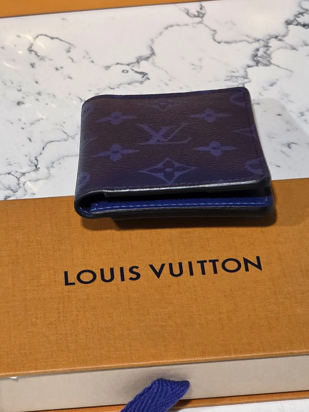 Louis Vuitton Cobal Taigarama Monogram Card Holder-GIFTABLE